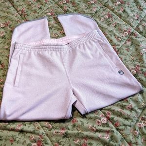 Sparkly pink track pants